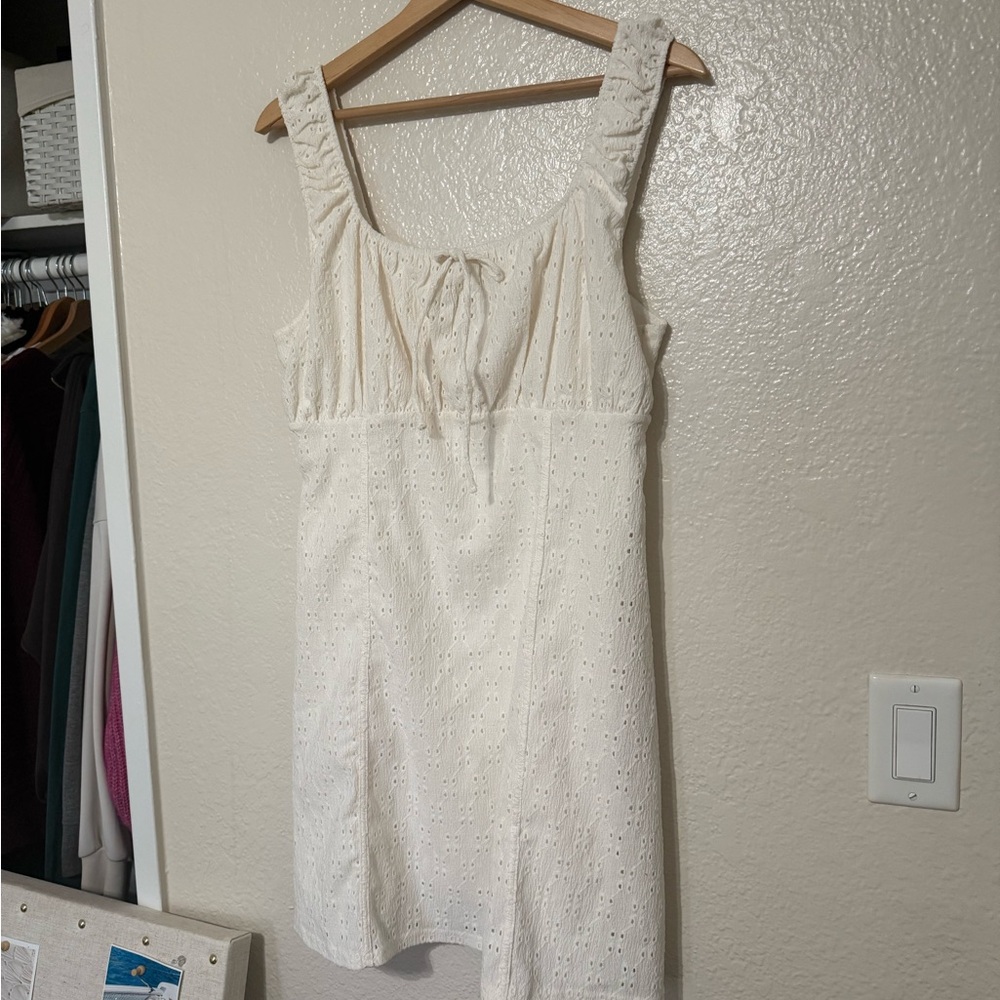 Urban Outfitters Cream Eyelet Dress
